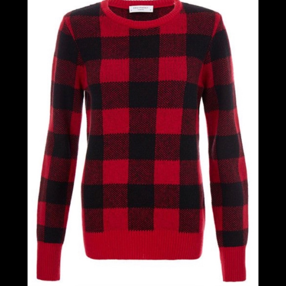 Equipment Shane Plaid Sweater Small